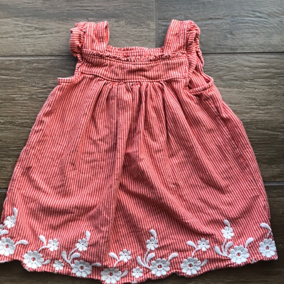 GAP Other - GAP ORANGE STRIPED Embroidered Dress